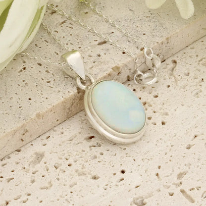 Get your Natural Ethiopian Opal Necklace in Sterling Silver online now or in store at Forever Gems in Franschhoek, South Africa