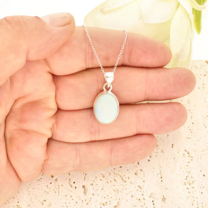 Get your Natural Ethiopian Opal Necklace in Sterling Silver online now or in store at Forever Gems in Franschhoek, South Africa