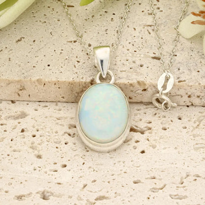 Get your Natural Ethiopian Opal Necklace in Sterling Silver online now or in store at Forever Gems in Franschhoek, South Africa