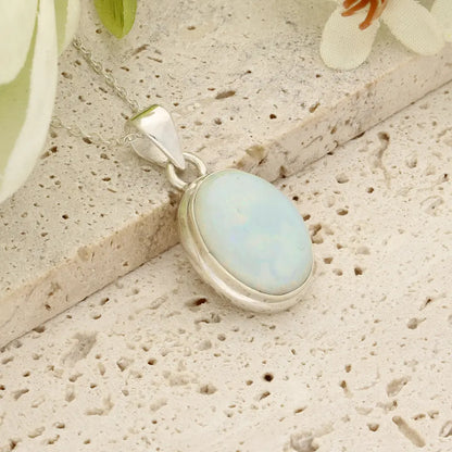Get your Natural Ethiopian Opal Necklace in Sterling Silver online now or in store at Forever Gems in Franschhoek, South Africa