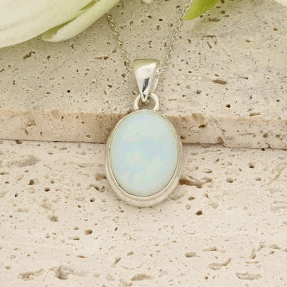 Get your Natural Ethiopian Opal Necklace in Sterling Silver online now or in store at Forever Gems in Franschhoek, South Africa
