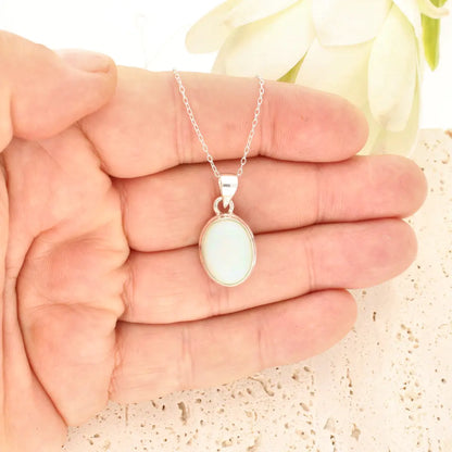 Get your Natural Ethiopian Opal Necklace in Sterling Silver online now or in store at Forever Gems in Franschhoek, South Africa