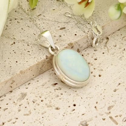 Get your Natural Ethiopian Opal Necklace in Sterling Silver online now or in store at Forever Gems in Franschhoek, South Africa