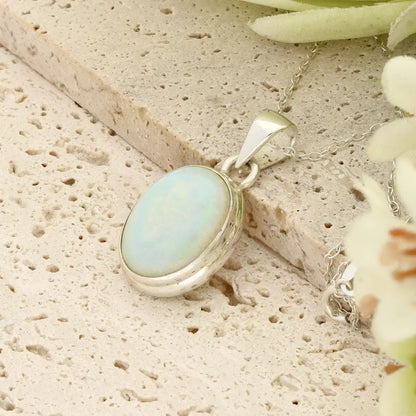 Get your Natural Ethiopian Opal Necklace in Sterling Silver online now or in store at Forever Gems in Franschhoek, South Africa