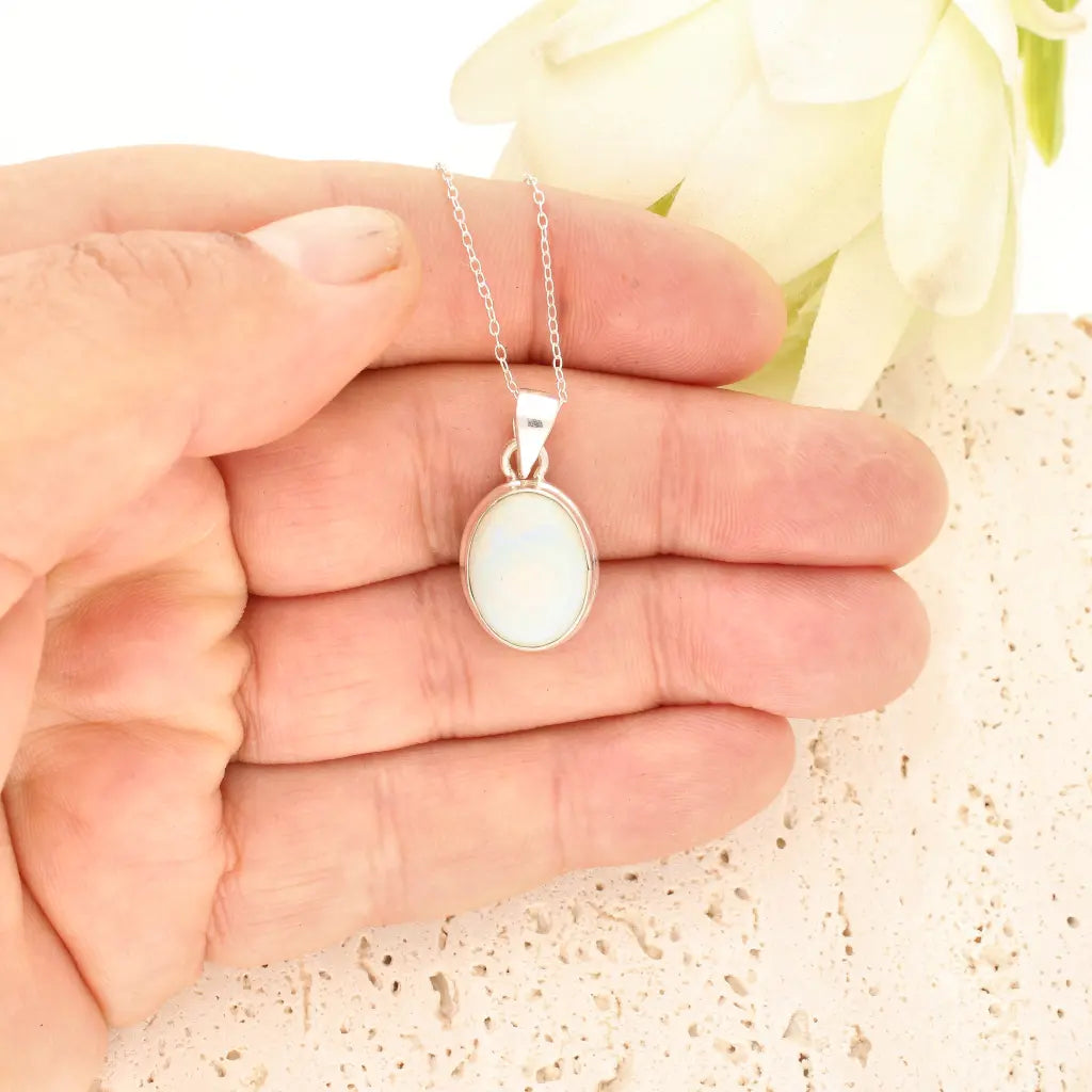 Get your Natural Ethiopian Opal Necklace in Sterling Silver online now or in store at Forever Gems in Franschhoek, South Africa