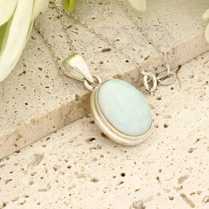 Get your Natural Ethiopian Opal Necklace in Sterling Silver online now or in store at Forever Gems in Franschhoek, South Africa