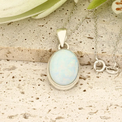 Get your Natural Ethiopian Opal Necklace in Sterling Silver online now or in store at Forever Gems in Franschhoek, South Africa