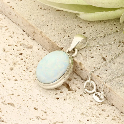 Get your Natural Ethiopian Opal Necklace in Sterling Silver online now or in store at Forever Gems in Franschhoek, South Africa