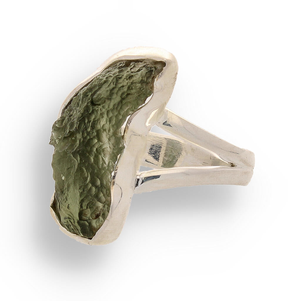 Buy your Celestial Splendor: Moldavite and Sterling Silver Ring online now or in store at Forever Gems in Franschhoek, South Africa