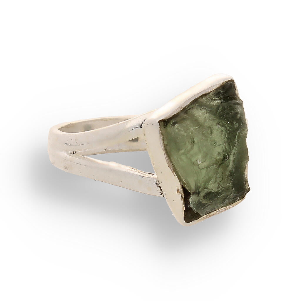 Buy your Celestial Splendor: Moldavite and Sterling Silver Ring online now or in store at Forever Gems in Franschhoek, South Africa