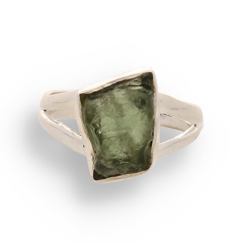 Buy your Celestial Splendor: Moldavite and Sterling Silver Ring online now or in store at Forever Gems in Franschhoek, South Africa