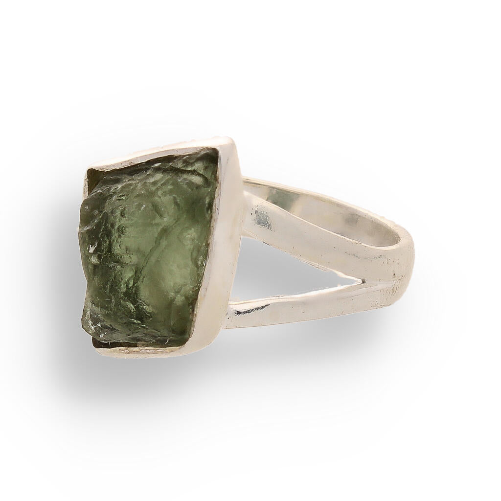 Buy your Celestial Splendor: Moldavite and Sterling Silver Ring online now or in store at Forever Gems in Franschhoek, South Africa