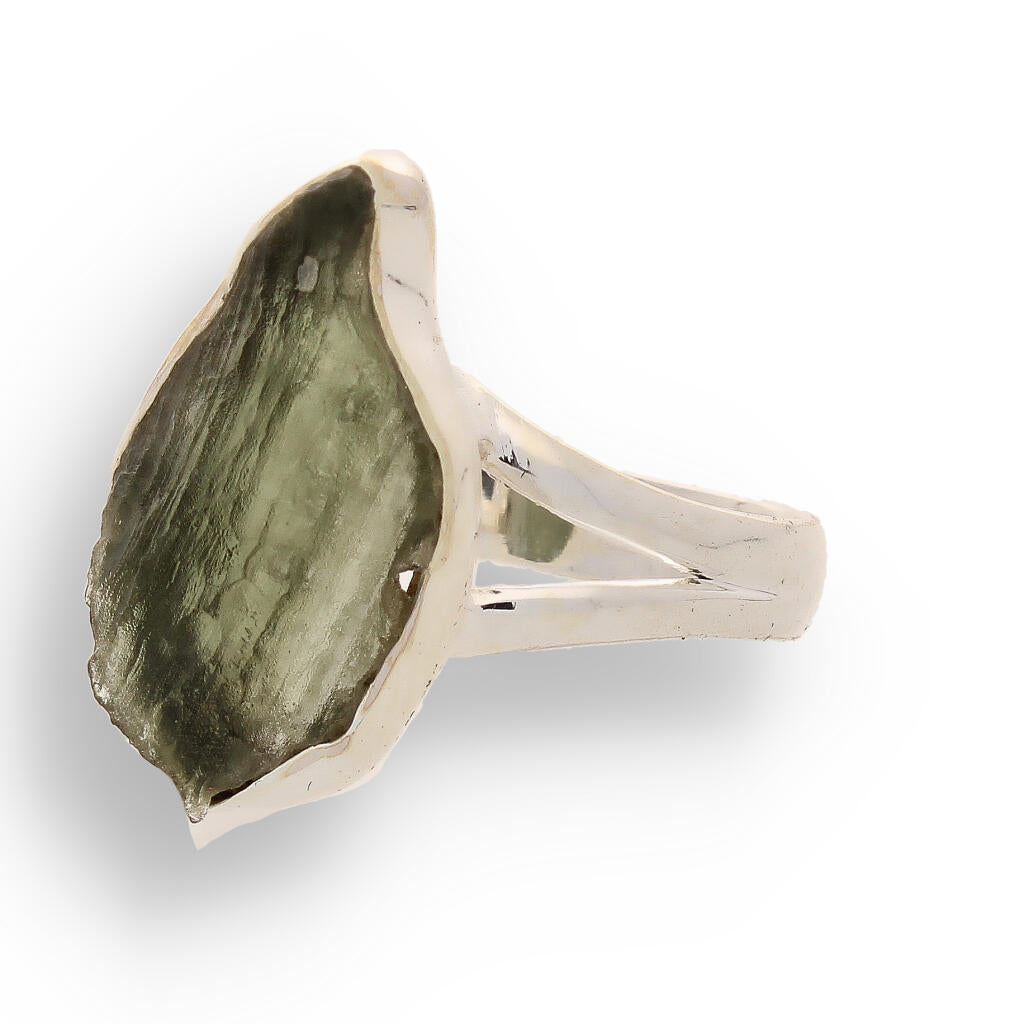 Buy your Celestial Splendor: Moldavite and Sterling Silver Ring online now or in store at Forever Gems in Franschhoek, South Africa