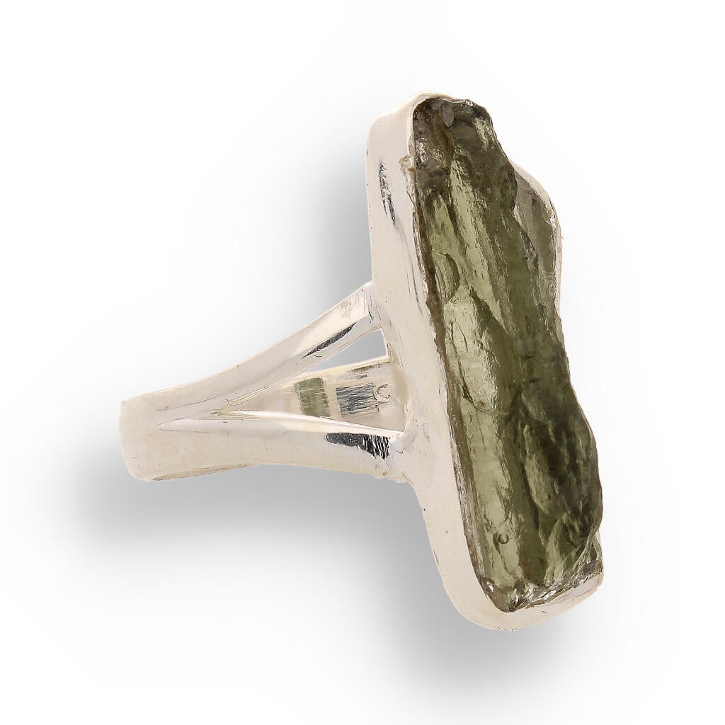 Buy your Celestial Splendor: Moldavite and Sterling Silver Ring online now or in store at Forever Gems in Franschhoek, South Africa