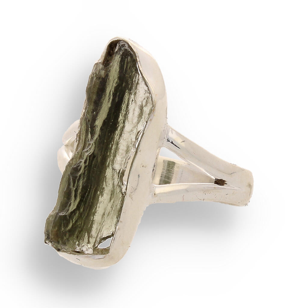 Buy your Celestial Splendor: Moldavite and Sterling Silver Ring online now or in store at Forever Gems in Franschhoek, South Africa