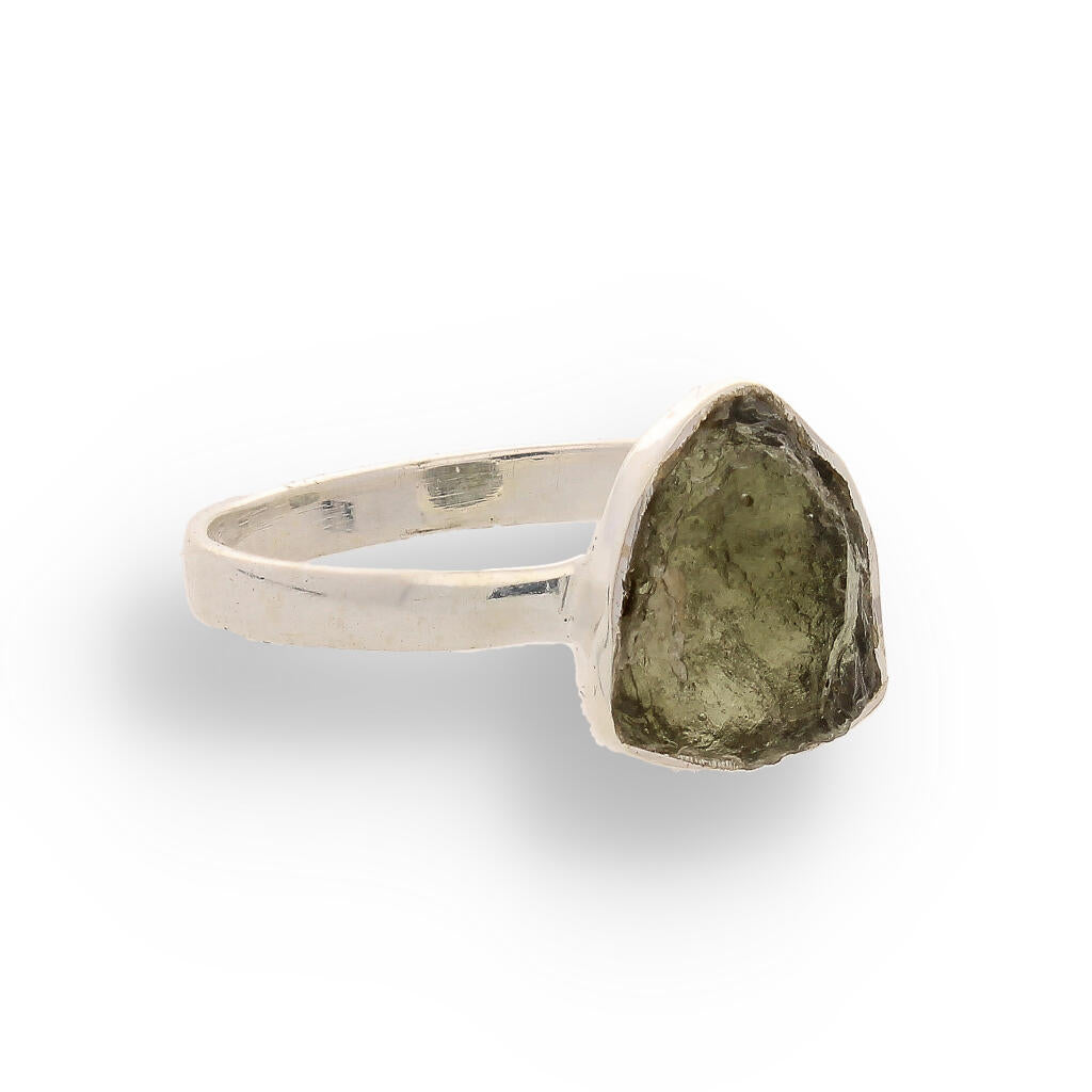 Get your Moldavite Cosmic Embrace – Sterling Silver Ring online now or in store at Forever Gems in Franschhoek, South Africa