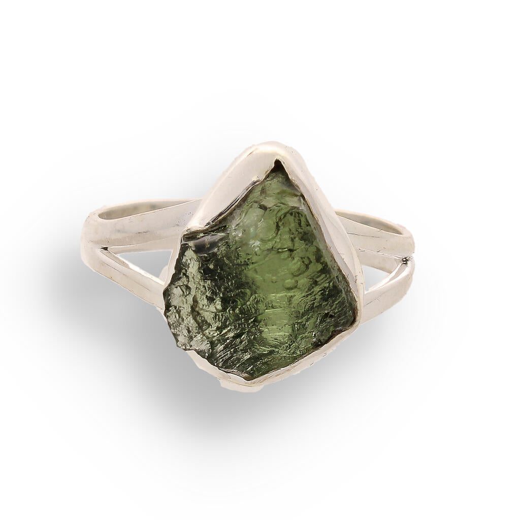 Buy your Celestial Splendor: Moldavite and Sterling Silver Ring online now or in store at Forever Gems in Franschhoek, South Africa