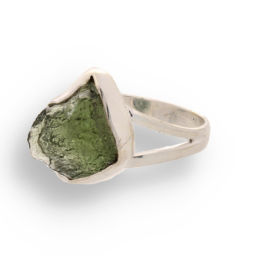Buy your Celestial Splendor: Moldavite and Sterling Silver Ring online now or in store at Forever Gems in Franschhoek, South Africa