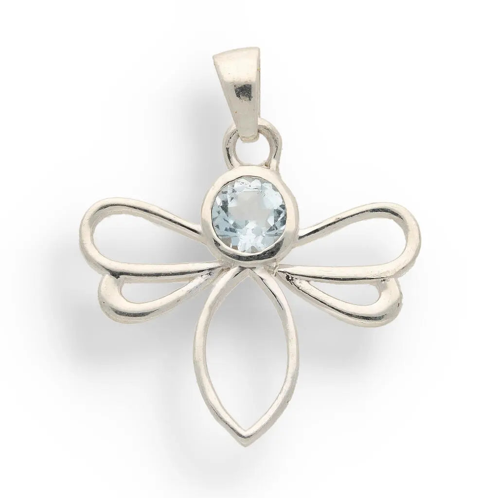 Buy your Blue Topaz Bee Pendant in Sterling Silver - Wings of Light online now or in store at Forever Gems in Franschhoek, South Africa