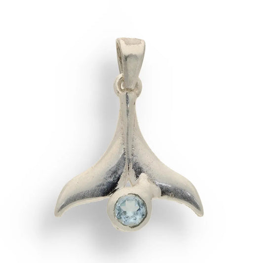 Buy your Blue Topaz Whale Tail Pendant - Ocean Whisper online now or in store at Forever Gems in Franschhoek, South Africa