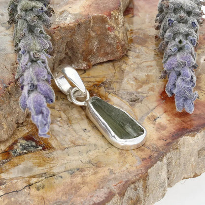 Get your Moldavite Heart Opener – Genuine Silver Necklace online now or in store at Forever Gems in Franschhoek, South Africa