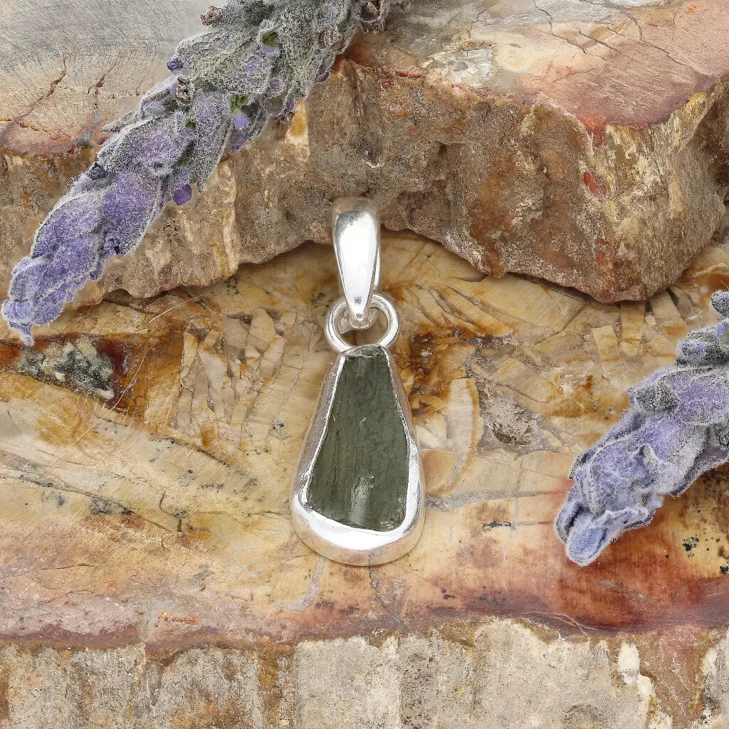 Get your Moldavite Heart Opener – Genuine Silver Necklace online now or in store at Forever Gems in Franschhoek, South Africa