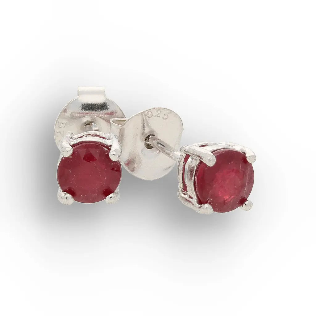 Get your Ruby 4-Claw Stud Earrings Silver online now or in store at Forever Gems in Franschhoek, South Africa