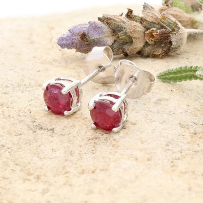 Get your Ruby 4-Claw Stud Earrings Silver online now or in store at Forever Gems in Franschhoek, South Africa