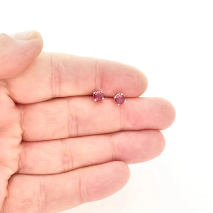 Get your Ruby 4-Claw Stud Earrings Silver online now or in store at Forever Gems in Franschhoek, South Africa