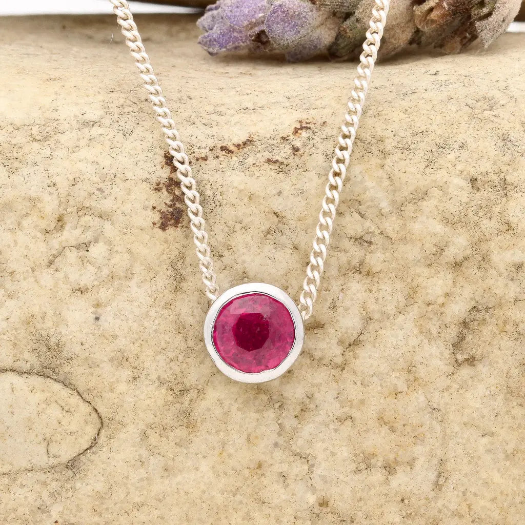 Get your Ruby Tube Set Slider Necklace Silver online now or in store at Forever Gems in Franschhoek, South Africa