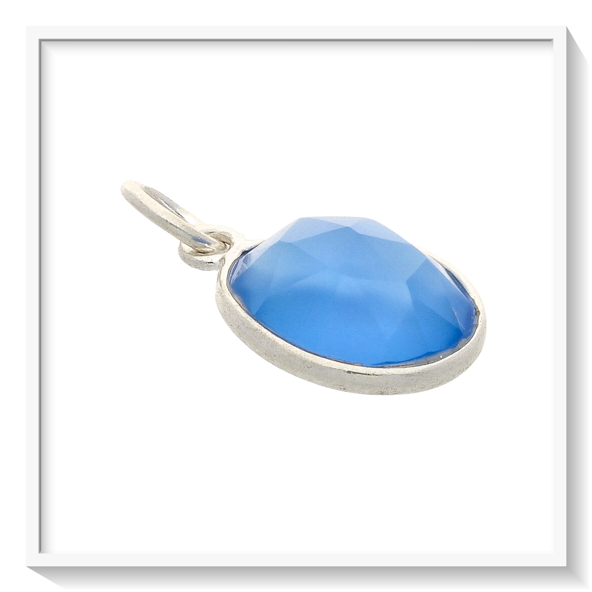 1174 Sage Leaf Gold Bronze Necklace With Aqua Blue Chalcedony Gemstone –  CosmicDeva