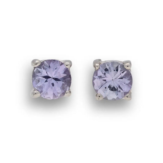 Get your Luxurious 4mm Sterling Silver Tanzanite Solitaire Stud Earrings online now or in store at Forever Gems in Franschhoek, South Africa