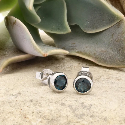 Get your London Blue Topaz Sterling Silver 5mm Solitaire Studs online now or in store at Forever Gems in Franschhoek, South Africa