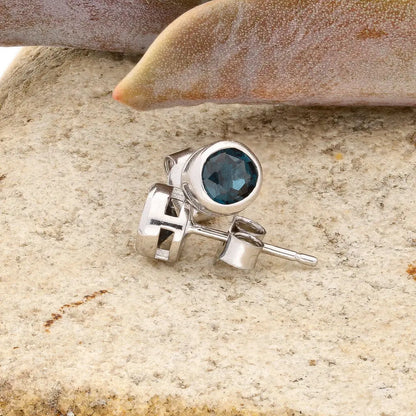 Get your London Blue Topaz Sterling Silver 5mm Solitaire Studs online now or in store at Forever Gems in Franschhoek, South Africa
