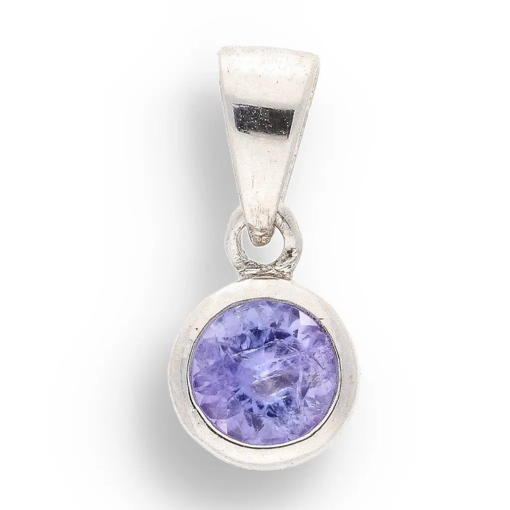 Get your Elegant Sterling Silver Tanzanite Tube Set Solitaire Necklace online now or in store at Forever Gems in Franschhoek, South Africa