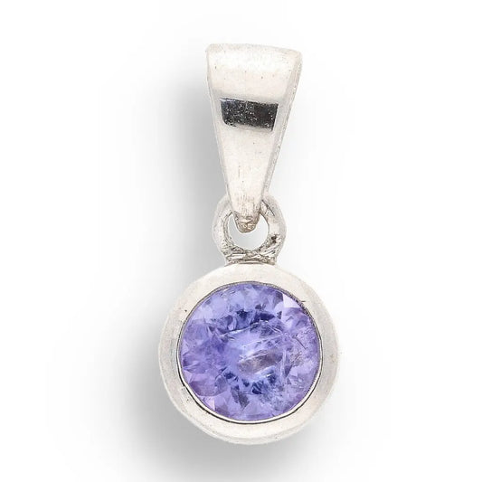 Get your Elegant Sterling Silver Tanzanite Tube Set Solitaire Necklace online now or in store at Forever Gems in Franschhoek, South Africa