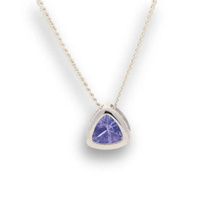Get your Luxurious Tanzanite Trillion Tube Slider Sterling Silver Necklace online now or in store at Forever Gems in Franschhoek, South Africa