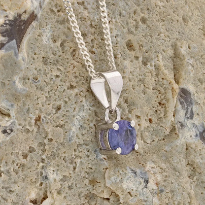 Get your Exquisite 4-Claw Tanzanite Sterling Silver Classic Pendant Necklace online now or in store at Forever Gems in Franschhoek, South Africa