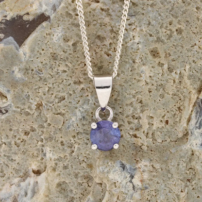 Get your Exquisite 4-Claw Tanzanite Sterling Silver Classic Pendant Necklace online now or in store at Forever Gems in Franschhoek, South Africa