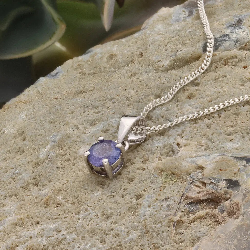 Get your Exquisite 4-Claw Tanzanite Sterling Silver Classic Pendant Necklace online now or in store at Forever Gems in Franschhoek, South Africa