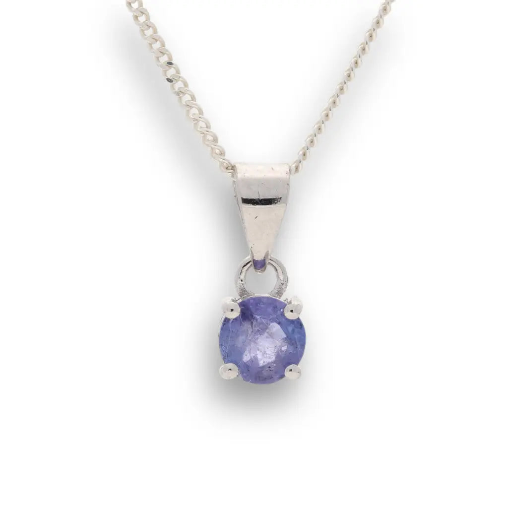 Get your Exquisite 4-Claw Tanzanite Sterling Silver Classic Pendant Necklace online now or in store at Forever Gems in Franschhoek, South Africa