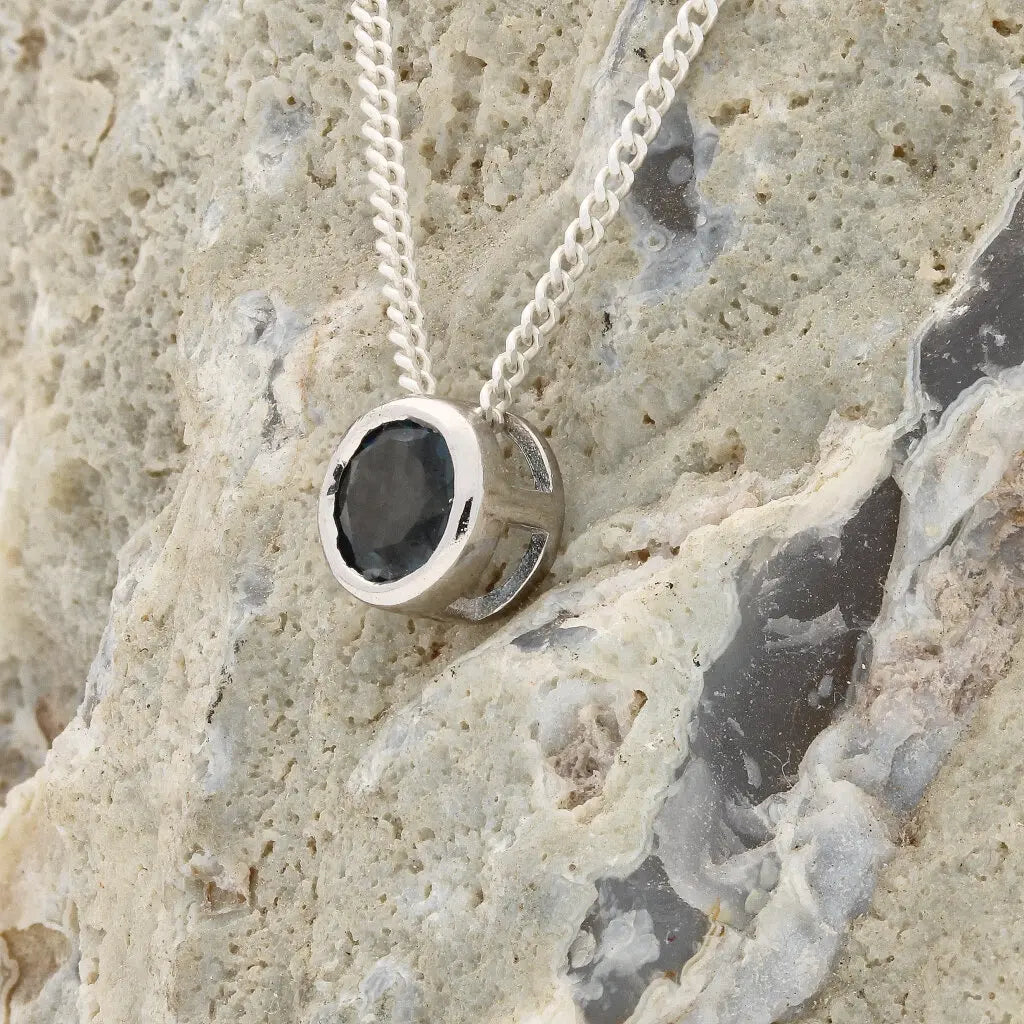 Get your Exquisite Sterling Silver London Blue Topaz Slider Necklace online now or in store at Forever Gems in Franschhoek, South Africa