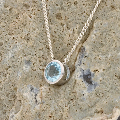 Get your Opulent Sterling Silver Blue Topaz Slider Statement Necklace online now or in store at Forever Gems in Franschhoek, South Africa