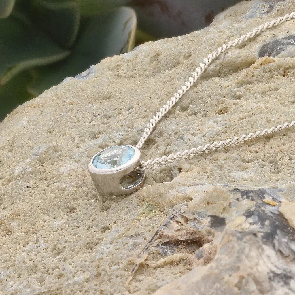 Get your Opulent Sterling Silver Blue Topaz Slider Statement Necklace online now or in store at Forever Gems in Franschhoek, South Africa