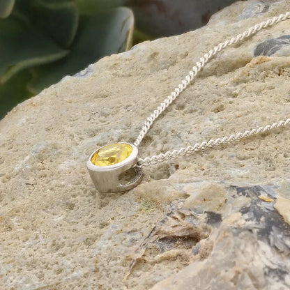 Get your Sterling Silver Citrine Slider Necklace online now or in store at Forever Gems in Franschhoek, South Africa