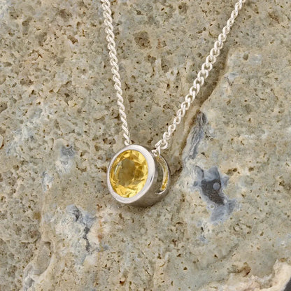 Get your Sterling Silver Citrine Slider Necklace online now or in store at Forever Gems in Franschhoek, South Africa