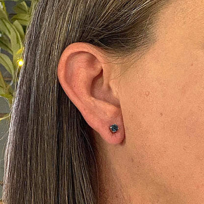 Get your Natural London Blue Topaz Stud Earrings - 925 Sterling Silver online now or in store at Forever Gems in Franschhoek, South Africa