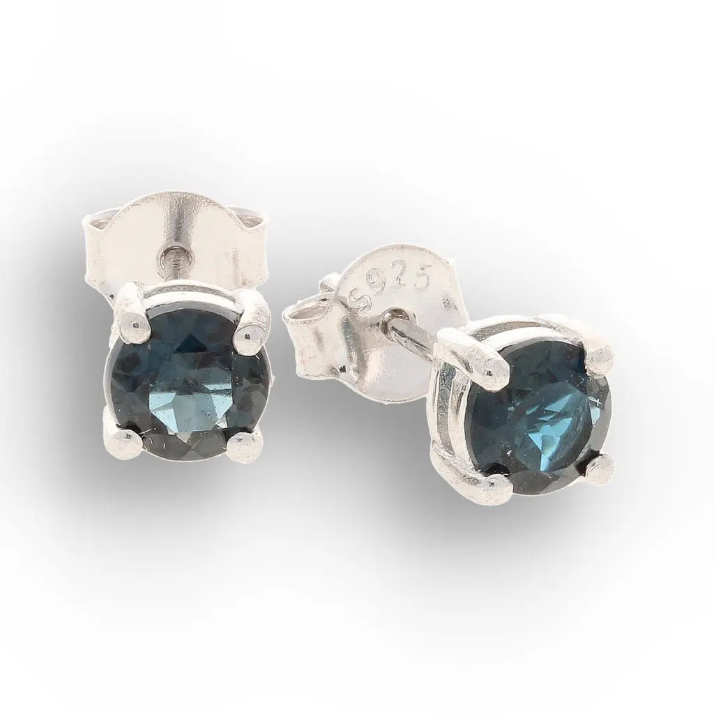 Get your Natural London Blue Topaz Stud Earrings - 925 Sterling Silver online now or in store at Forever Gems in Franschhoek, South Africa