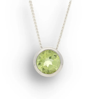 Get your Peridot Tube Set Slider Necklace online now or in store at Forever Gems in Franschhoek, South Africa