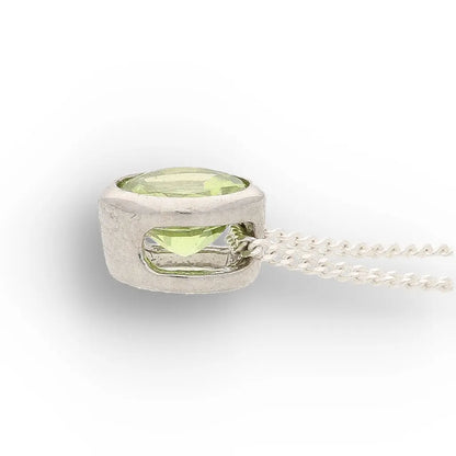 Get your Peridot Tube Set Slider Necklace online now or in store at Forever Gems in Franschhoek, South Africa